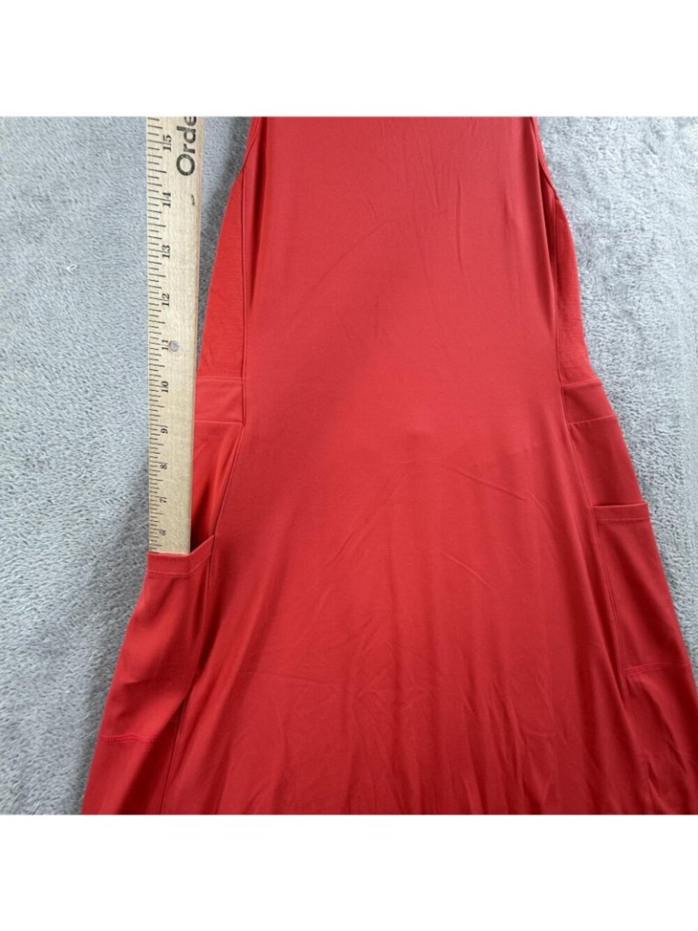 Smartwool Dress Womens Large Red Sleeveless Tank Swing Travel Pockets A-Line - Picture 12 of 16